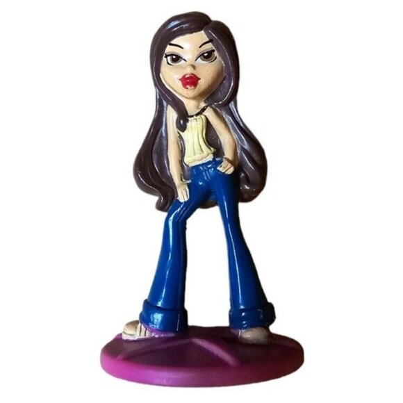 Bratz Girl MGA 3" PVC Figure Bakery Crafts Cake Topper Brunette Bell Bottoms - Picture 9 of 9